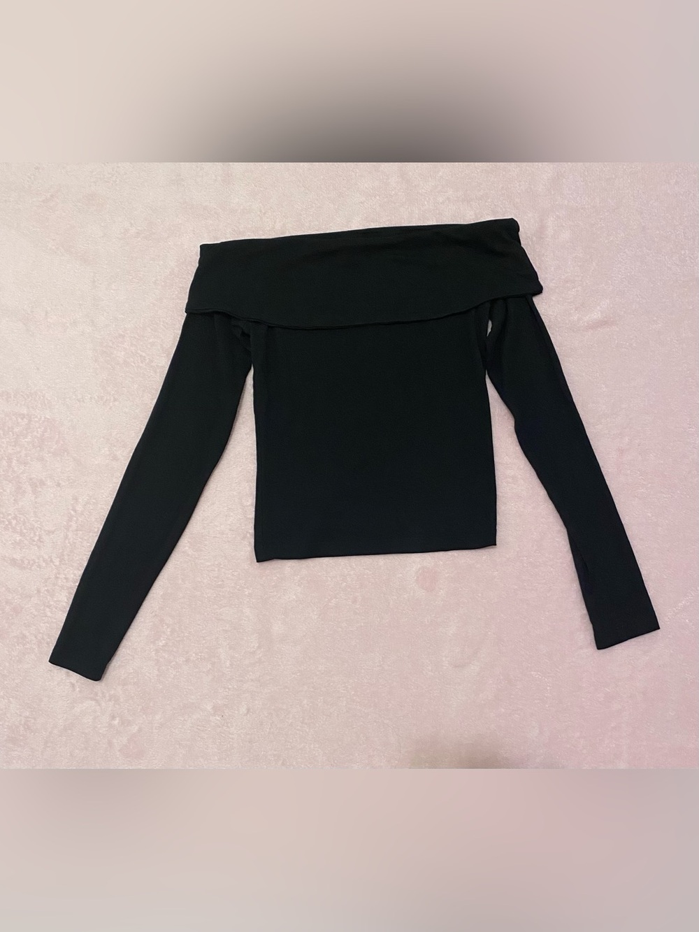 Off the shoulder black top